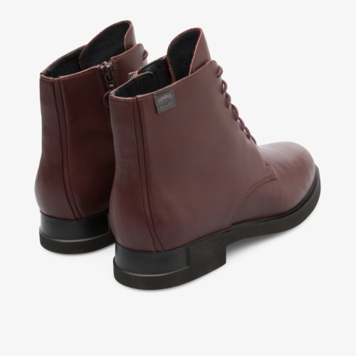 Camper Iman Ankle Boots Burgundy - Womens Singapore VORGSM-940